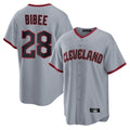 C.Guardians #28 Tanner Bibee Player Gray Home Game Hdoa Stitched Jerseys