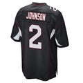 A.Cardinals #2 Will Johnson Player Black Home Game Hdoa Stitched Jerseys