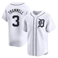 D.Tigers #3 Alan Trammell Player White Home Limited Hdoa Stitched Jerseys