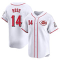 C.Reds #14 Pete Rose Player White Home Limited Hdoa Stitched Jerseys