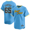 M.Brewers #65 Nestor Cortes Player Light Blue City Connect Home Limited Hdoa Stitched Jerseys