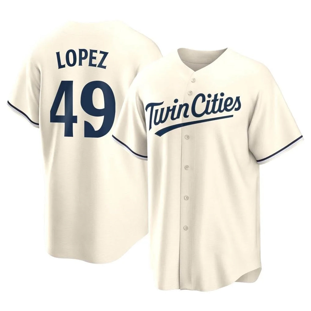 M.Twins #49 Pablo Lopez Player Cream Game Limited Home Hdoa Stitched Jerseys