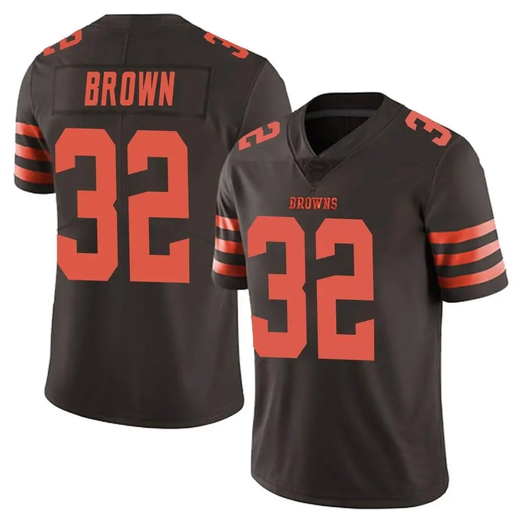 C.Browns #32 Jim Brown Player Browns Color Rush Limited Home Game Hdoa Stitched Jerseys