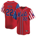 NY.Mets #22 Juan Soto Player Red 2025 Independence Day Vapor Premier Limited  Hdoa Stitched Jerseys