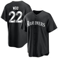 S.Mariners #22 Bryan Woo Player Black Home Limited Hdoa Stitched Jerseys