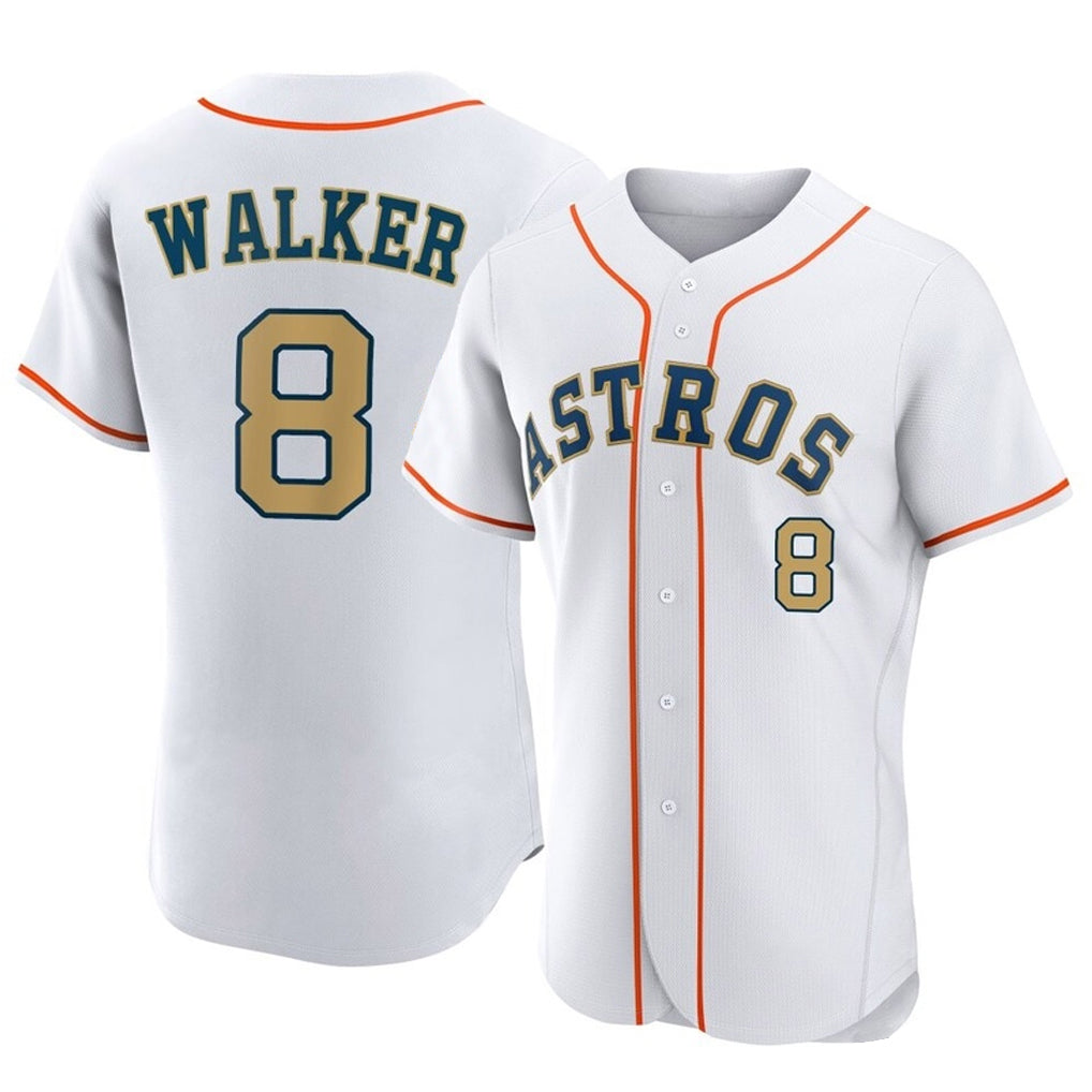 H.Astros #8 Christian Walker Player Gold Collection Limited Elite Home Hdoa Stitched Jerseys