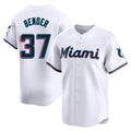 M.Marlins #37 Anthony Bender Player White  Home Limited Hdoa Stitched Jerseys
