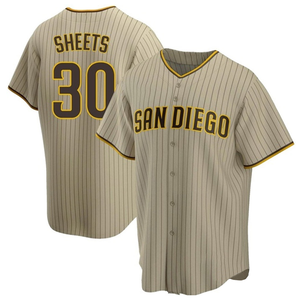 S.Diego Padres #30 Gavin Sheets Player Khaki Home Game Hdoa Stitched Jerseys