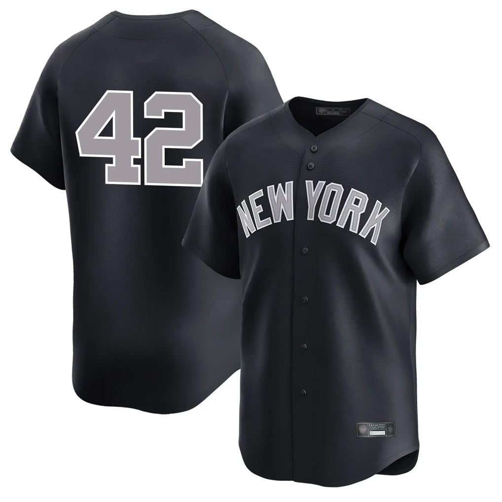 NY.Yankees #42 Mariano Rivera Player Navy Limited Hdoa Stitched Jerseys