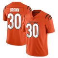 C.Bengals #30 Chase Brown Player Orange Vapor Untouchable Limited Home Game Hdoa Stitched Jerseys