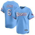 T.Rangers #6 Josh Jung Player Light Blue Limited Home Hdoa Stitched Jerseys