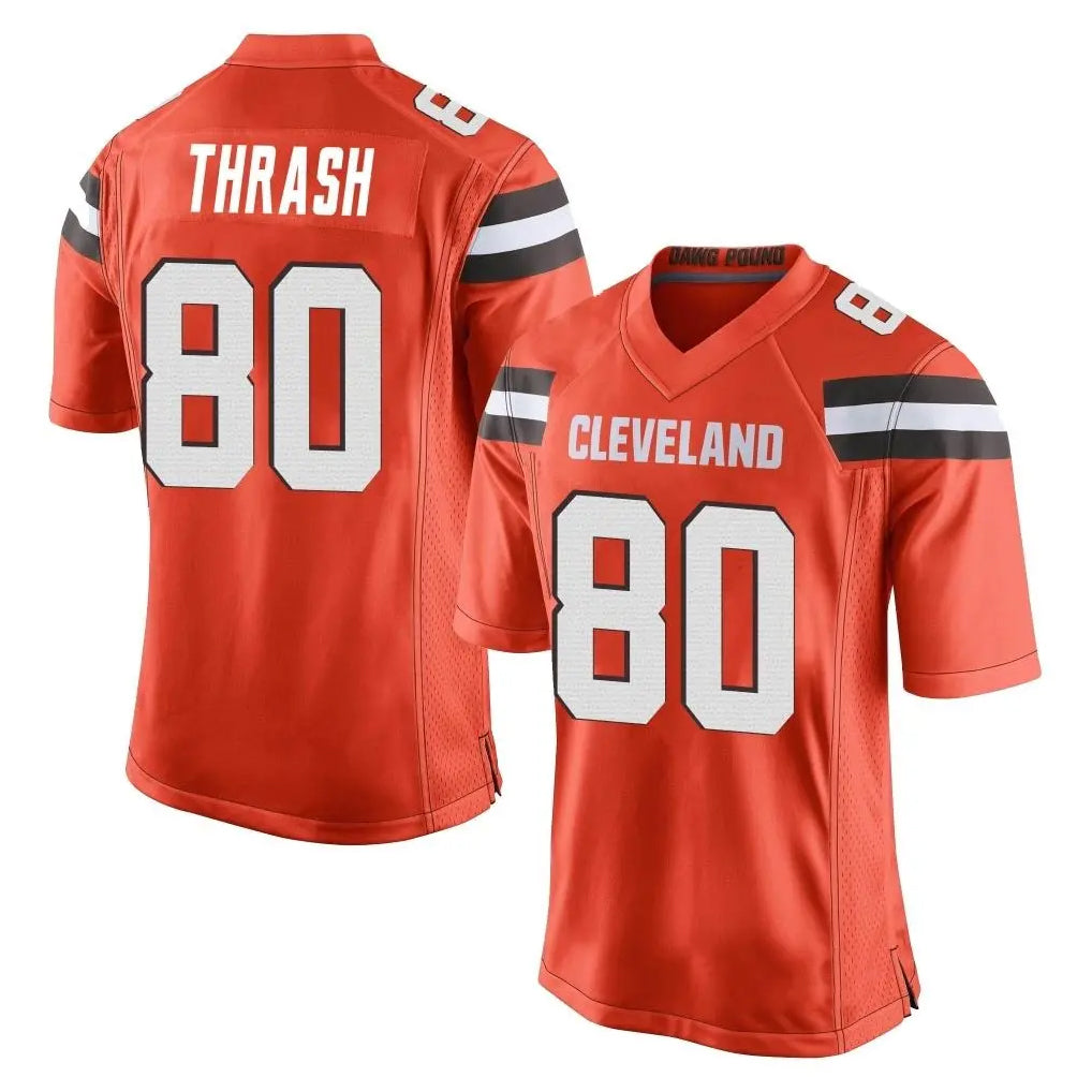 C.Browns #80 Jamari Thrash Player Orange Vapor Limited Home Game Hdoa Stitched Jerseys