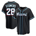 M.Marlins #28 Kyle Stowers Player Black Fashion Out Home Game Hdoa Stitched Jerseys