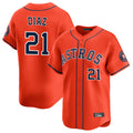 H.Astros #21 Yainer Diaz Player Orange Home Limited Hdoa Stitched Jerseys