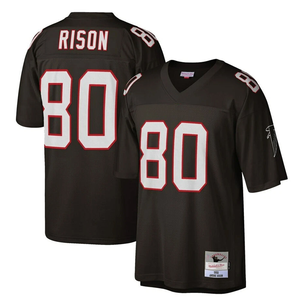 A.Falcons #80 Andre Rison Player Mitchell & Ness Black 1992 Legacy Hdoa Stitched Jerseys