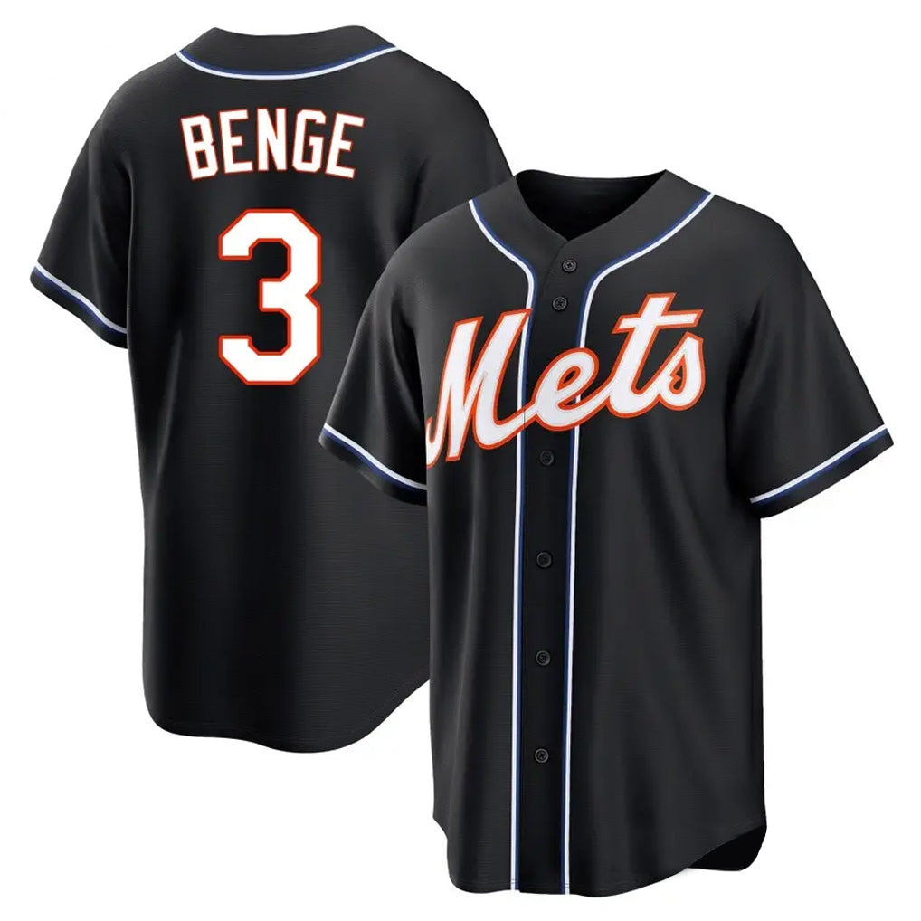 NY.Mets #3 Carson Benge Player Black Fashion Out Game Hdoa Stitched Jerseys