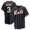 NY.Mets #3 Carson Benge Player Black Fashion Out Game Hdoa Stitched Jerseys