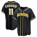 M.Brewers #11 Jackson Chourio Player Black Fashion Out Home Game Hdoa Stitched Jerseys