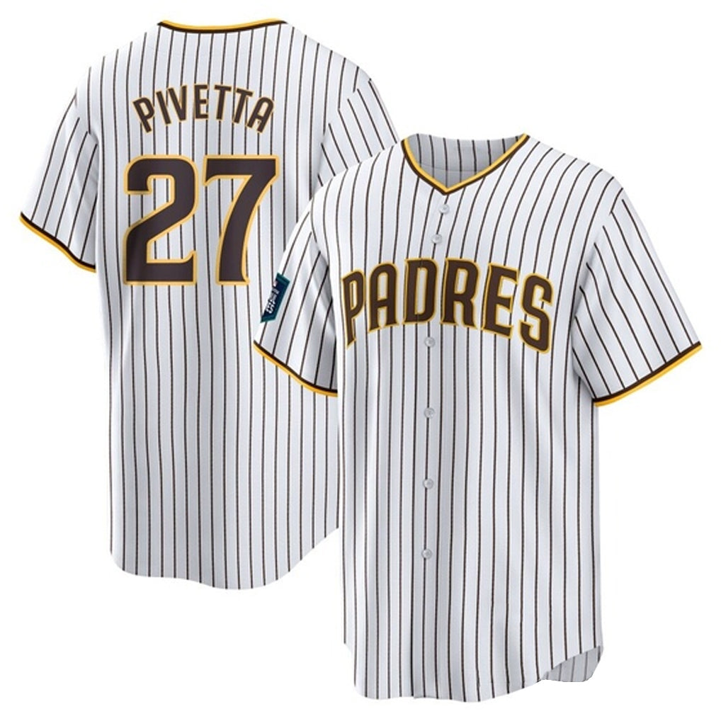 S.Diego Padres #27 Nick Pivetta Player White Home Game Hdoa Stitched Jerseys