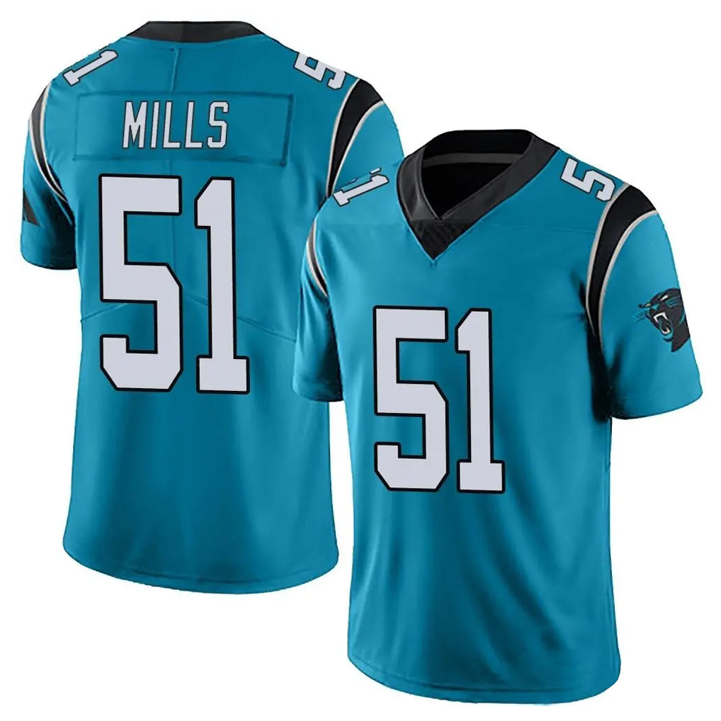 C.Panthers #51 Sam Mills Player Blue Vapor Untouchable Limited Game Hdoa Stitched Jerseys