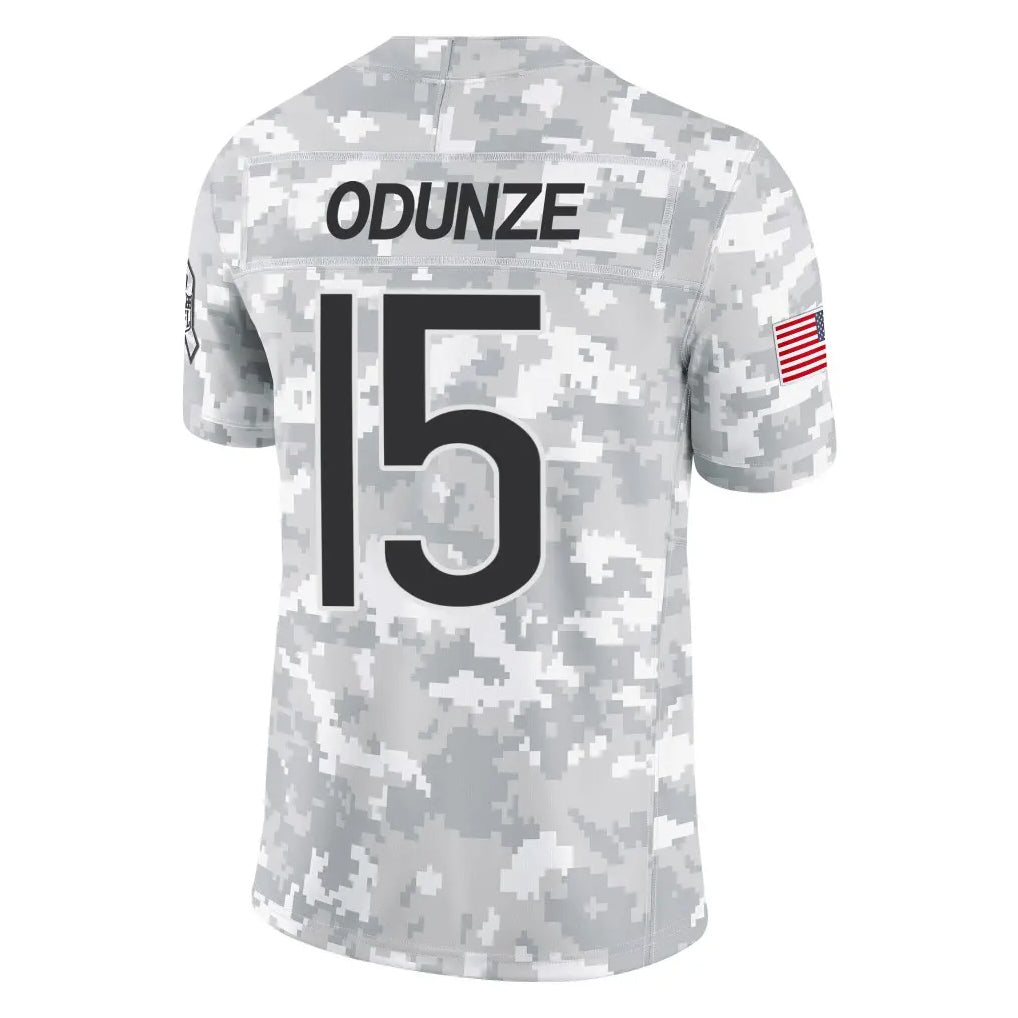 C.Bears #15 Rome Odunze Player Arctic Camo Salute to Service Limited Hdoa Stitched Jerseys