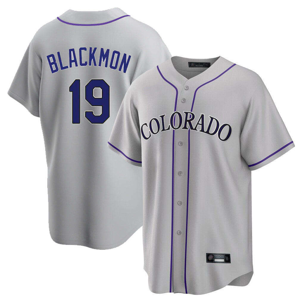 C.Rockies #19 Charlie Blackmon Player Gray Game Home Hdoa Stitched Jerseys
