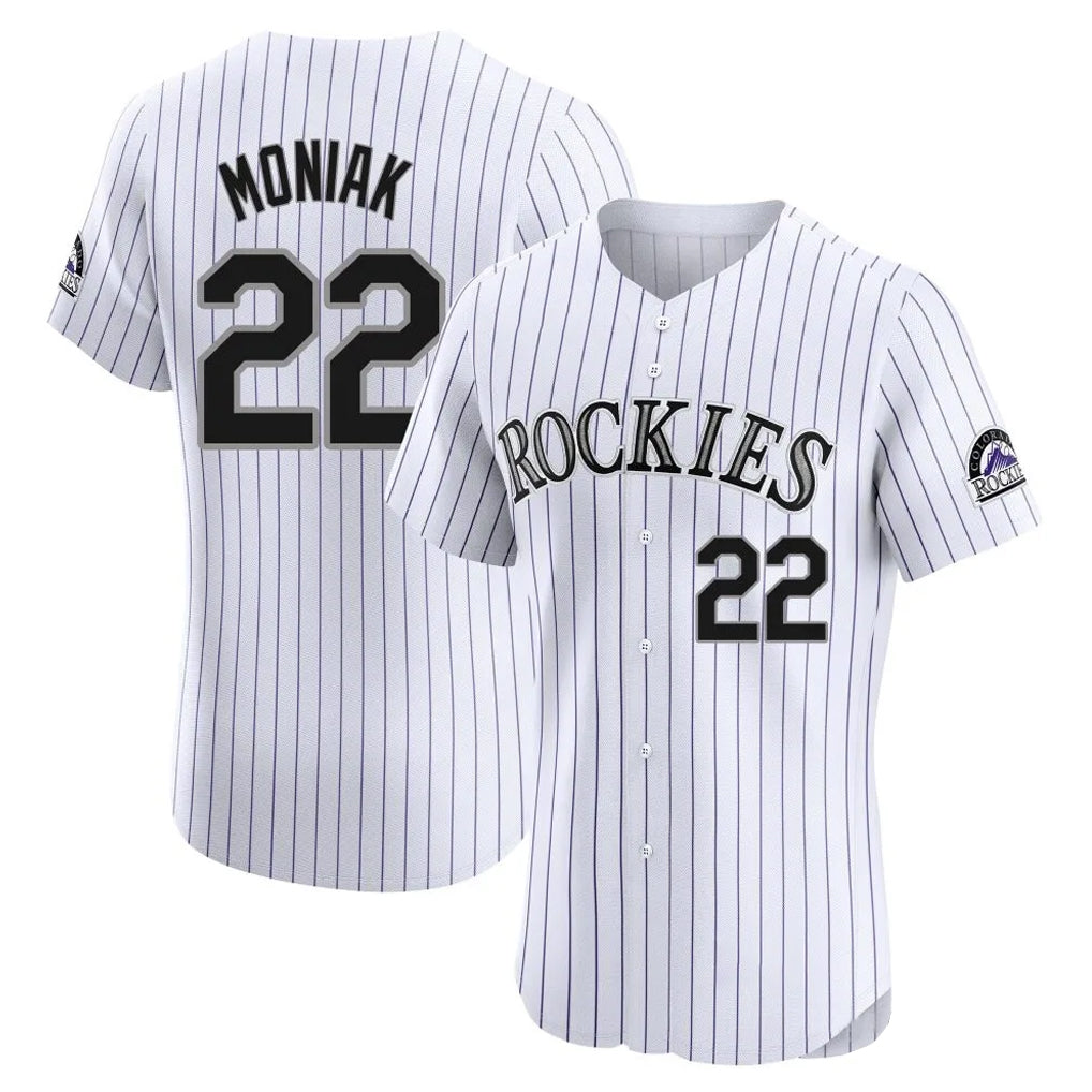 C.Rockies #22 Mickey Moniak Player White Limited Elite Home Hdoa Stitched Jerseys