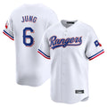 T.Rangers #6 Josh Jung Player White&Blue Home Limited Hdoa Stitched Jerseys
