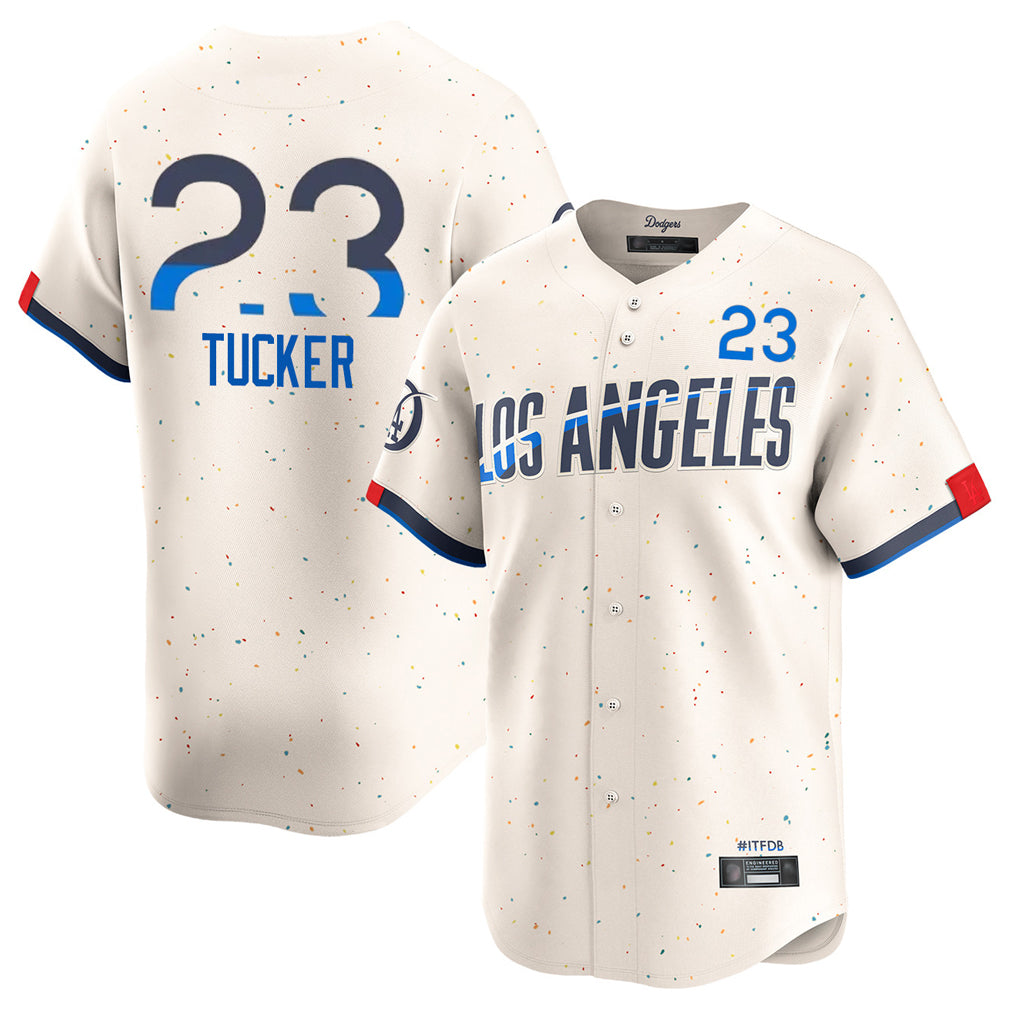 LA.Dodgers #23 Kyle Tucker Player Cream City Connect Limited Home Hdoa Stitched Jerseys
