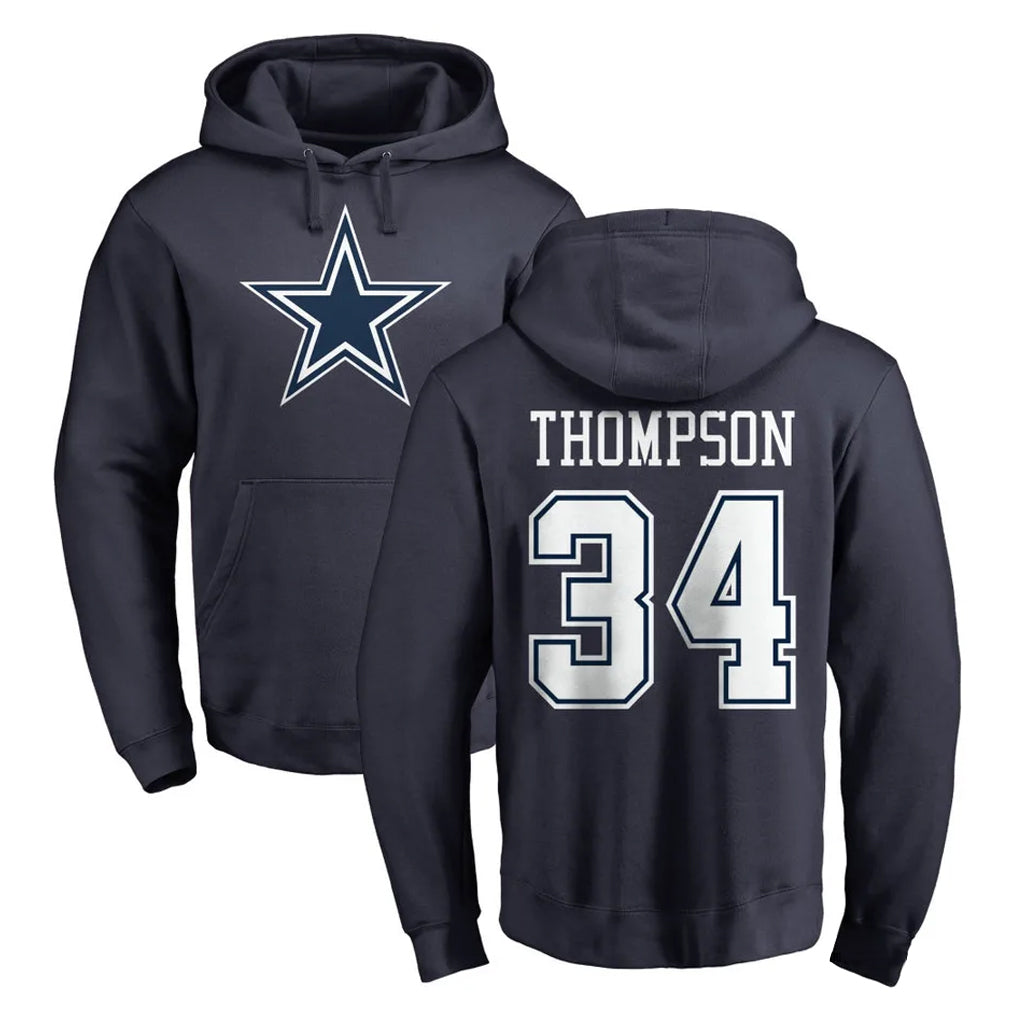 D.Cowboys #34 Jalen Thompson Player Navy Pullover Hoodies Limited Hdoa Stitched Jerseys