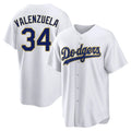 LA.Dodgers #34 Fernando Valenzuela Player Gold White 2026 Collection Stadium Game Hdoa Stitched Jerseys