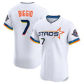 H.Astros #7 Craig Biggio Player White City Connect Limited Elite Home Hdoa Stitched Jerseys