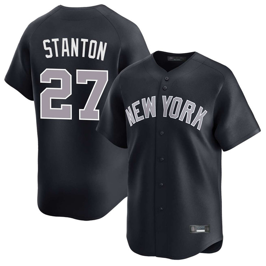 NY.Yankees #27 Giancarlo Stanton Player Navy Limited Game Hdoa Stitched Jerseys