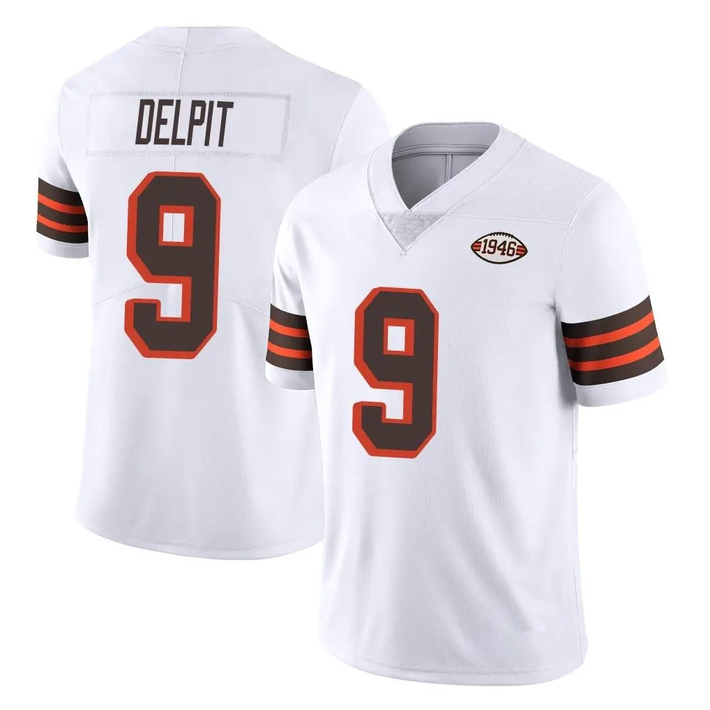 C.Browns #9 Grant Delpit Player White Limited  Vapor 1946 Collection Alternate Game Hdoa Stitched Jerseys