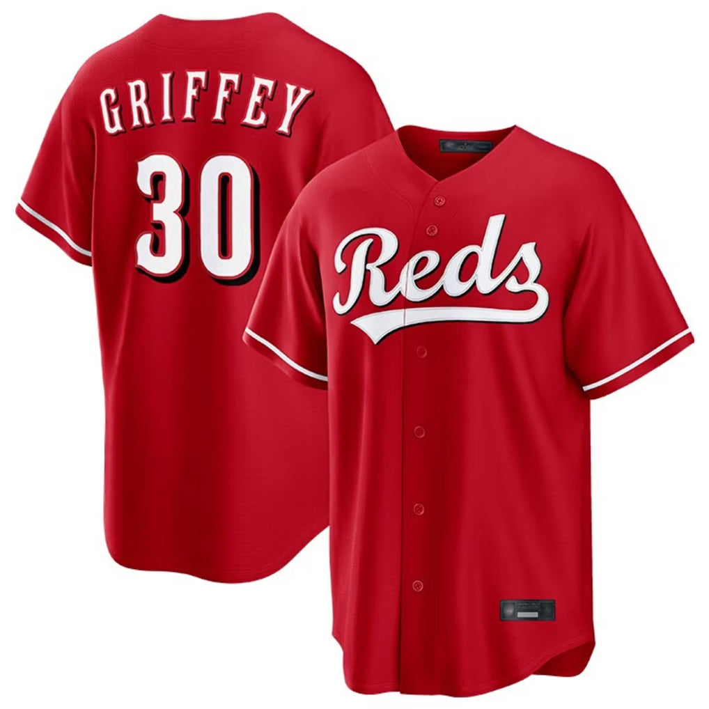 C.Reds #30 Ken Griffey Player Red Home Game Hdoa Stitched Jerseys