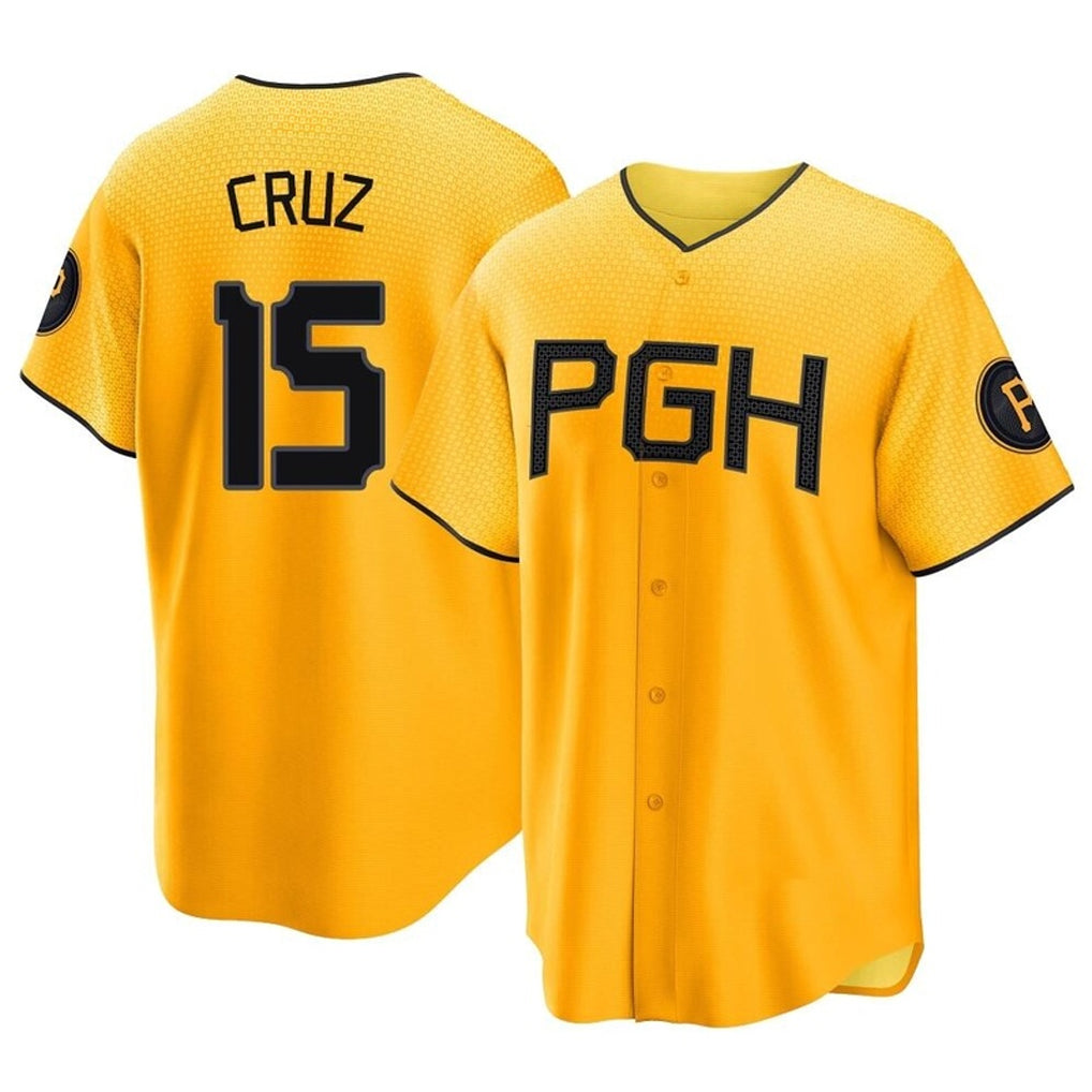 P.Pirates #15 Oneil Cruz Player Gold City Connect Home Game Hdoa Stitched Jerseys