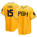 P.Pirates #15 Oneil Cruz Player Gold City Connect Home Game Hdoa Stitched Jerseys