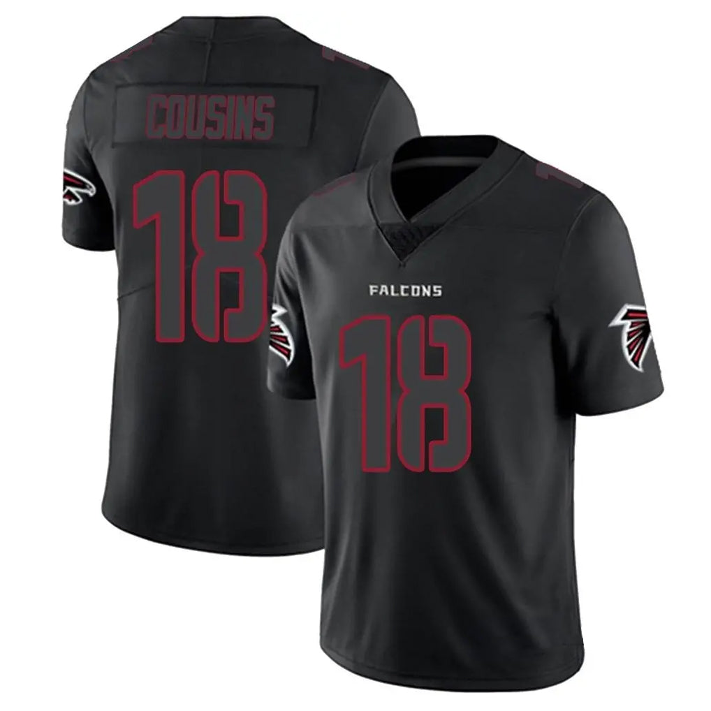 A.Falcons #18 Kirk Cousins Player Black Impact Limited Game Hdoa Stitched Jerseys