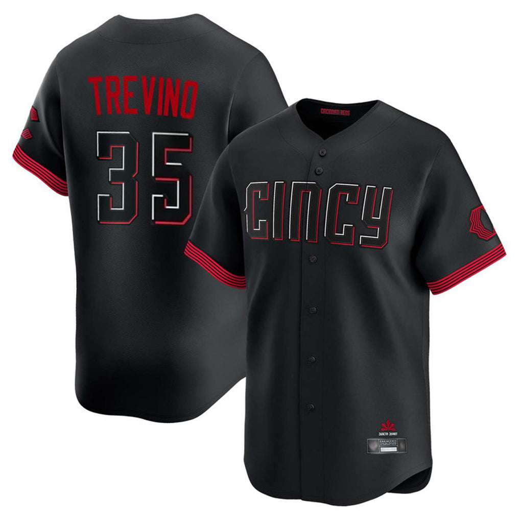 C.Reds #35 Jose Trevino Player Black City Connect Home Limited Hdoa Stitched Jerseys