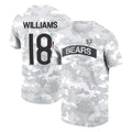 C.Bears #18 Caleb Williams Player Arctic Camo Salute to Service Performance T-Shirt Limited Hdoa Stitched Jerseys