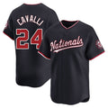 W.Nationals #24 Cade Cavalli Player Navy Alternate Limited Replica Hdoa Stitched Jerseys