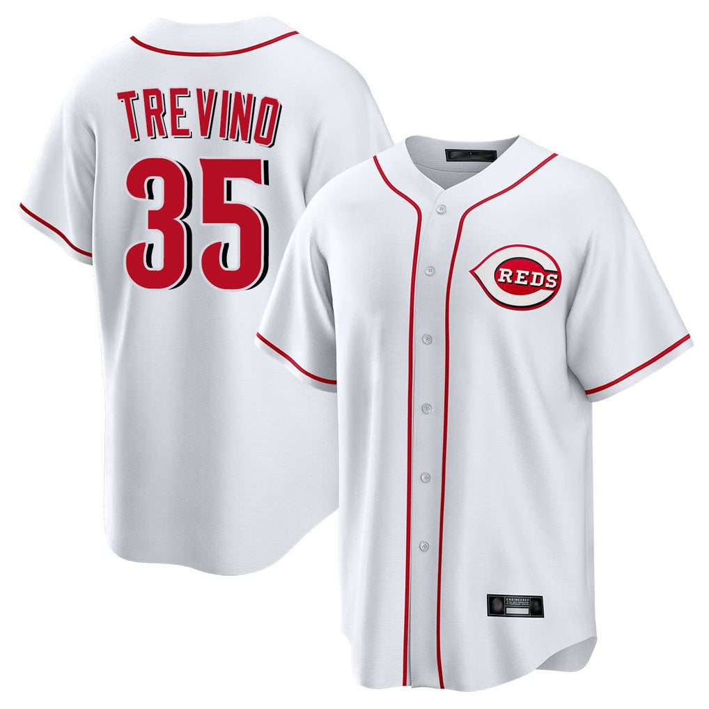 C.Reds #35 Jose Trevino Player White Game Home Hdoa Stitched Jerseys