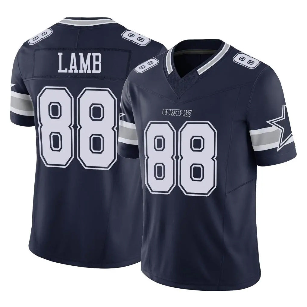 D.Cowboys #88 CeeDee Lamb Player Navy Limited Vapor F.U.S.E. Home Game Hdoa Stitched Jerseys