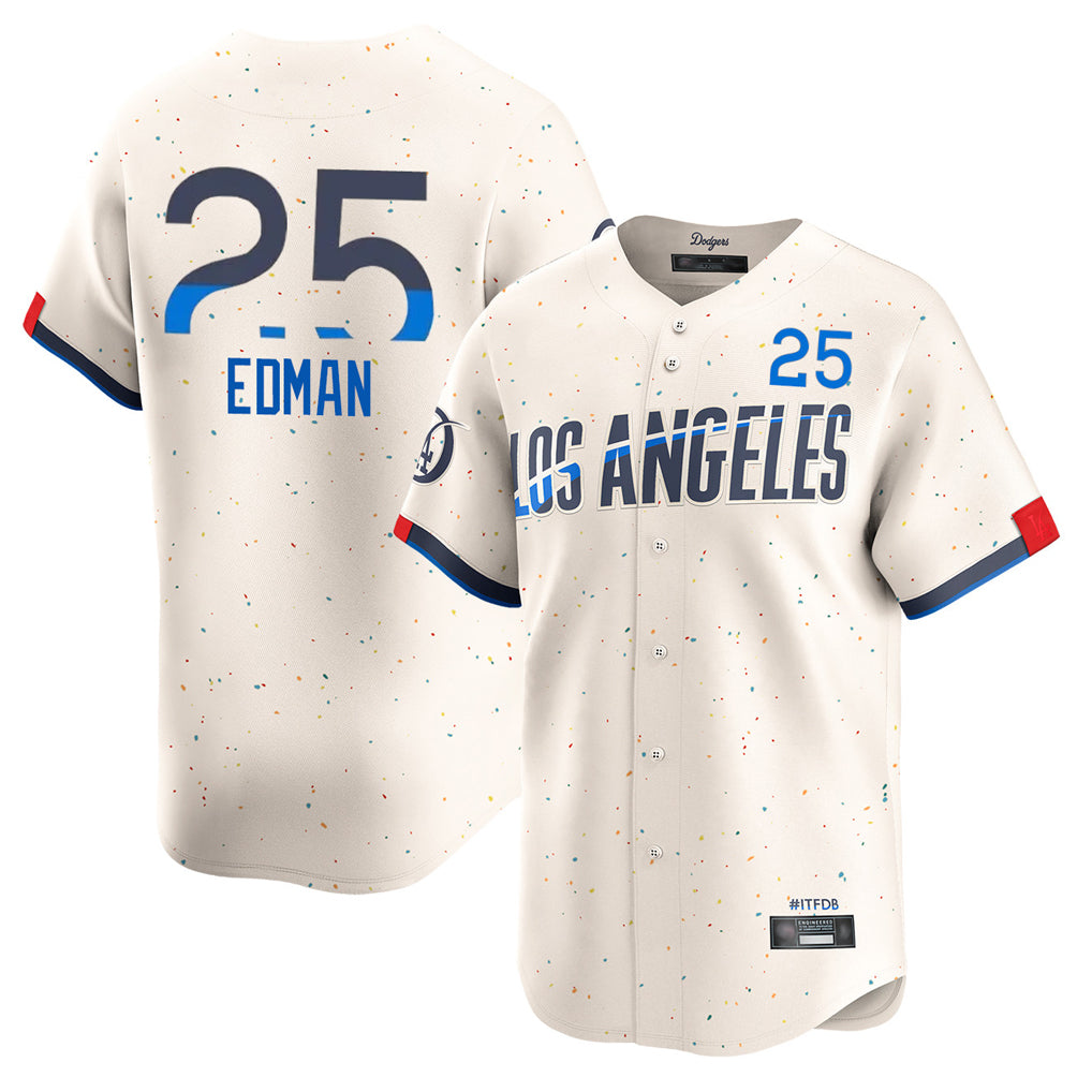 LA.Dodgers #25 Tommy Edman Player Cream City Connect Limited Home Hdoa Stitched Jerseys