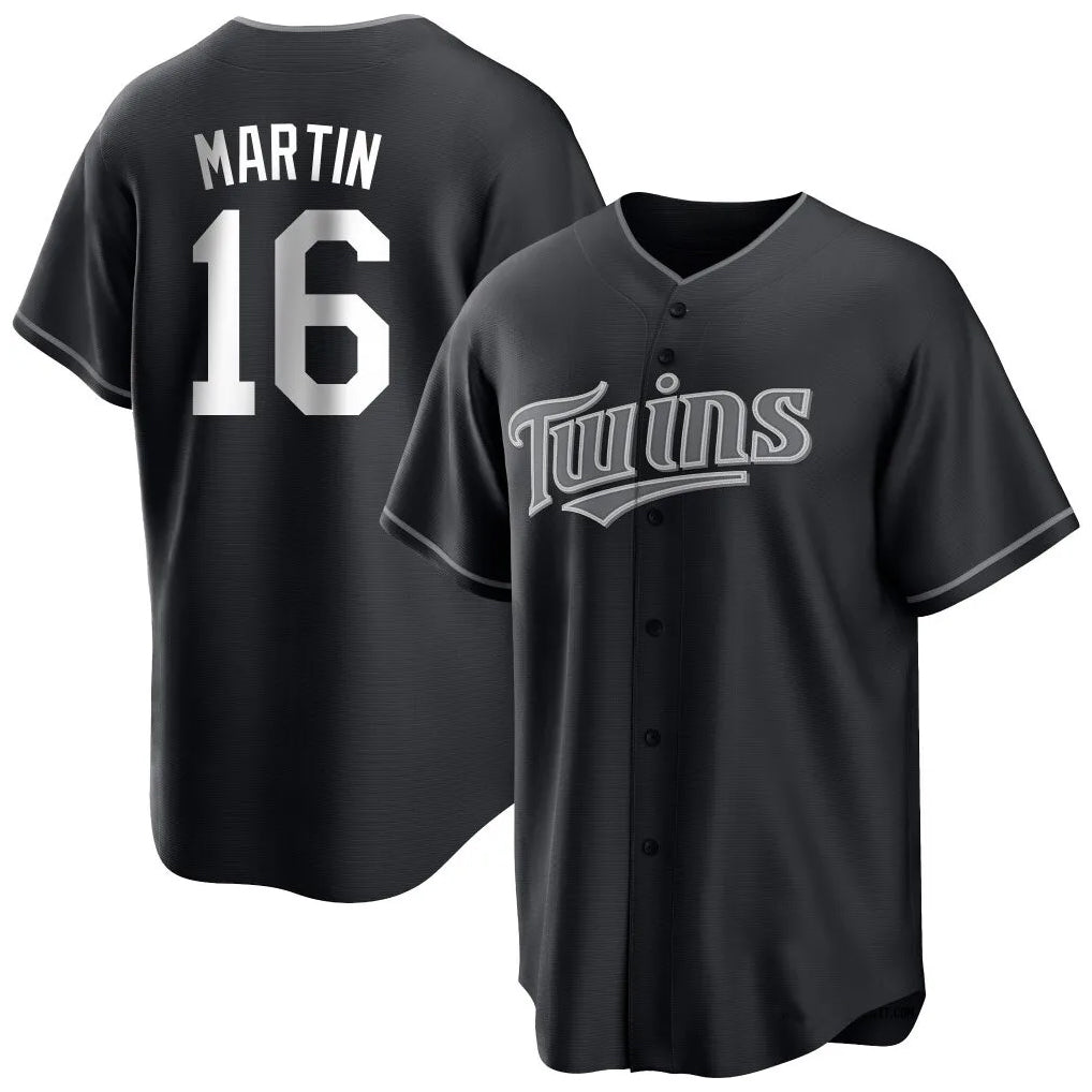 M.Twins #16 Austin Martin Player Black Home Game Hdoa Stitched Jerseys