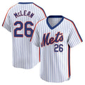 NY.Mets #26 Nolan McLean Player White Cooperstown Collection T-shirt Game Hdoa Stitched Jerseys