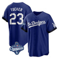 LA.Dodgers #23 Kyle Tucker Player Royal World Series Meet City Connect Home Game Hdoa Stitched Jerseys