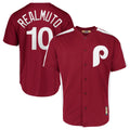P.Phillies #10 J.T. Realmuto Player Red Cooperstown Collection Limited Home Hdoa Stitched Jerseys