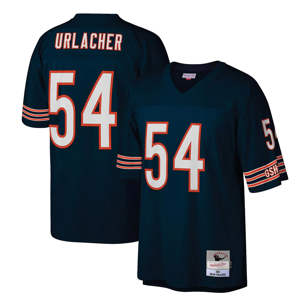 C.Bears #54 Brian Urlacher Player Navy Mitchell & Ness Legacy Replica Hdoa Stitched Jerseys