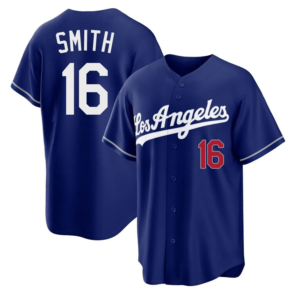 LA.Dodgers #16 Will Smith Player Royal Game Home Hdoa Stitched Jerseys